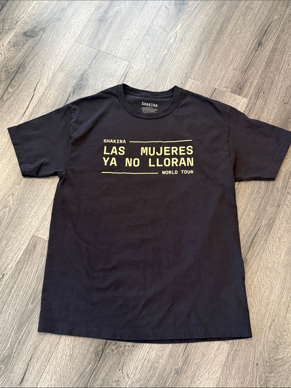 SHAKIRA Black Concert T‑Shirt Los Angeles Tour Las Mujeres Ya No Lloran